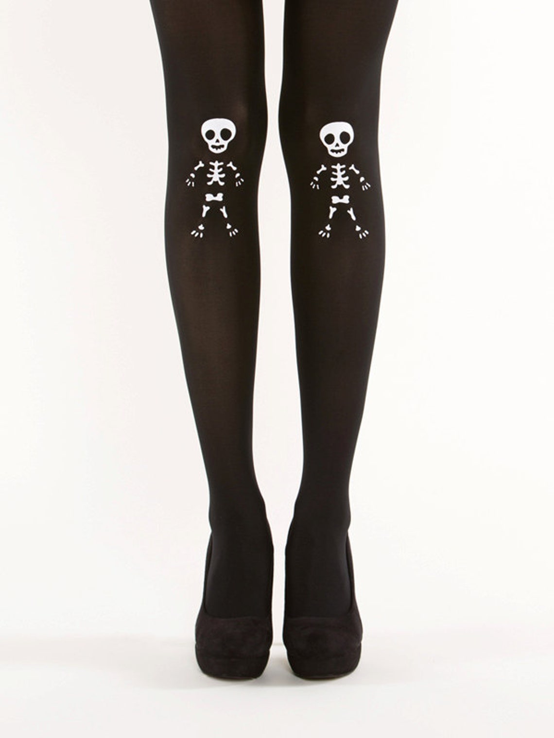 Cute Skeleton Tights Halloween Tights Goth Clothing Etsy
