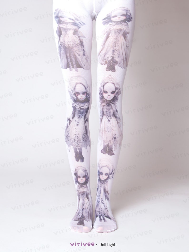 Doll tights, gothic tights for women image 1