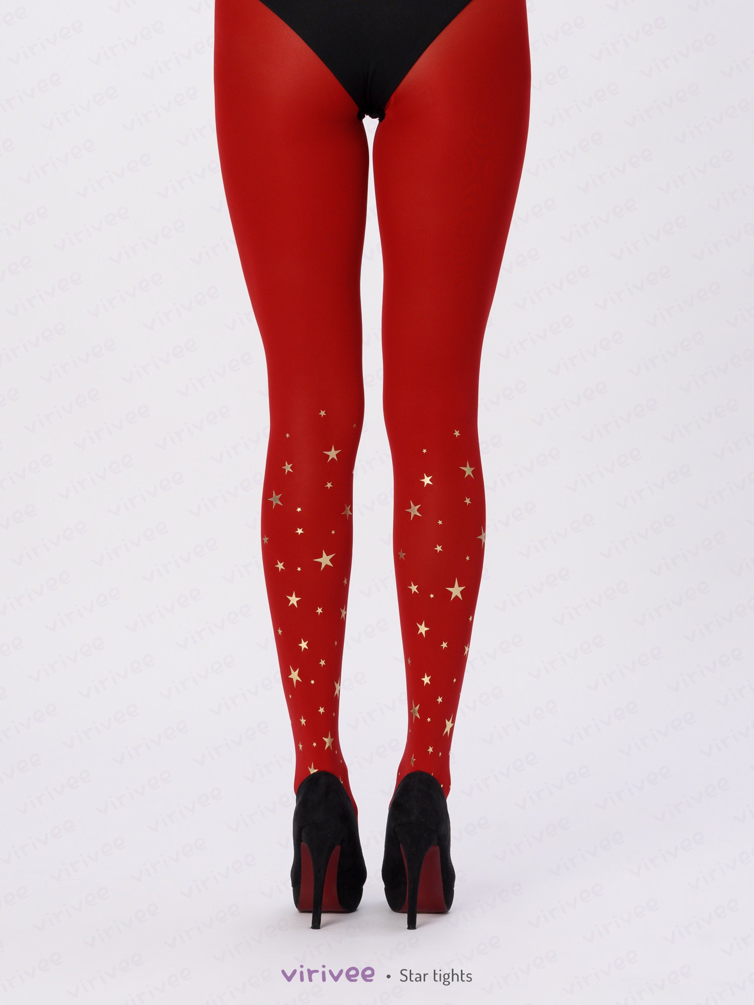 Buy Christmas Tights With Golden Star Pattern, Holiday Outfit Online in  India 