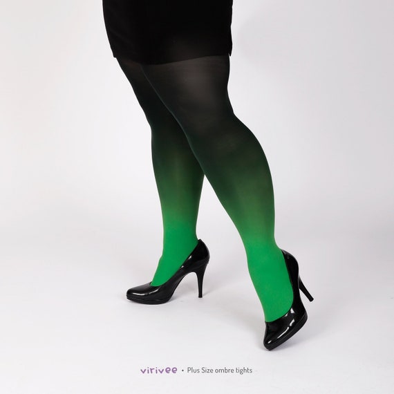 Green Black Ombre Tights for Women and Men, Cosplay Irish Gifts