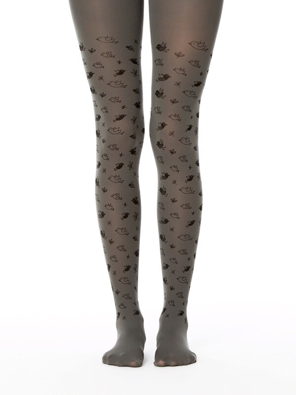 Red snowflake tights with gold or silver print - Virivee Tights