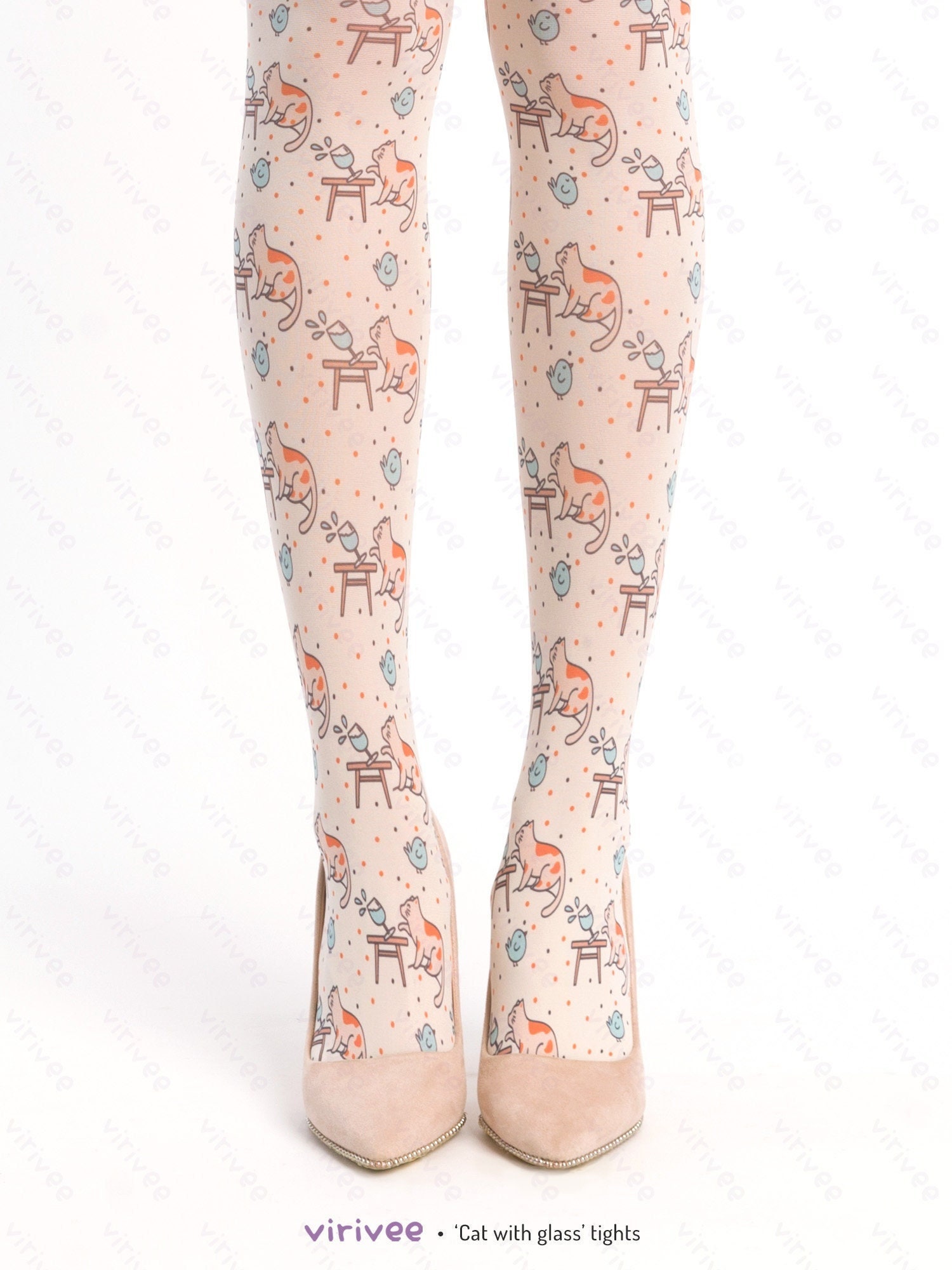 Floral tights - Virivee Tights - Unique tights designed and made