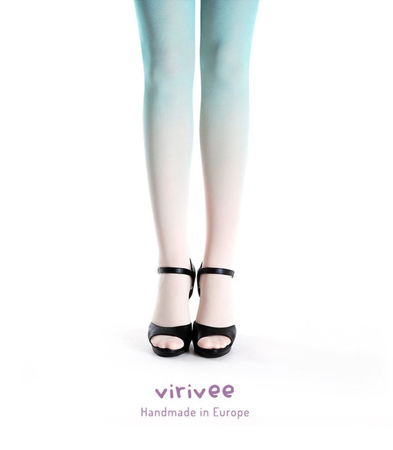 Ombre Tights Ivory Mint 