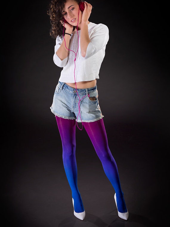 Sapphire-burgundy Ombre Tights for 