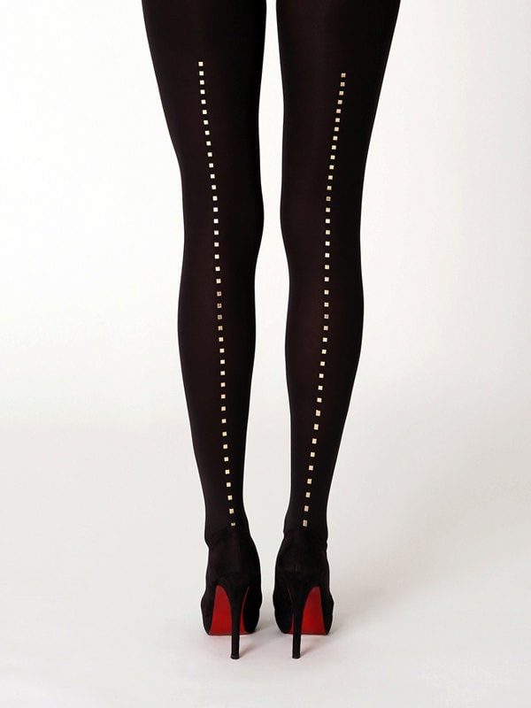 plus size gold tights