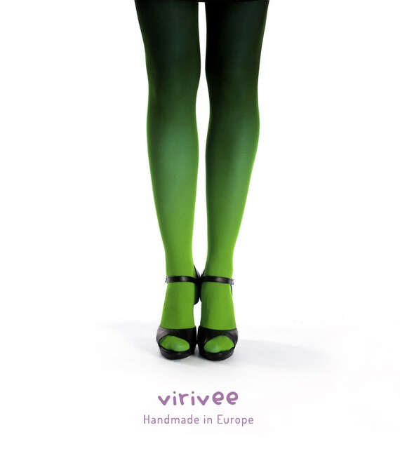 Green - Blue ombre tights - Quality Opaque Gradient Pantyhose - Green Ombre  Tights : Handmade Products 