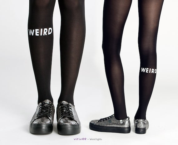 Weird Goth Clothing Plus Size Tights Alternative Clothing Semi opaque Tights for Women Weird Gifts Etsy