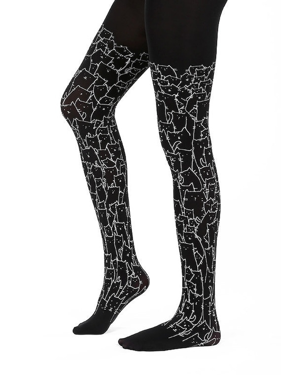 Buy Hand Drawn Cat Tights, Gift for Cat Lovers Online in India 