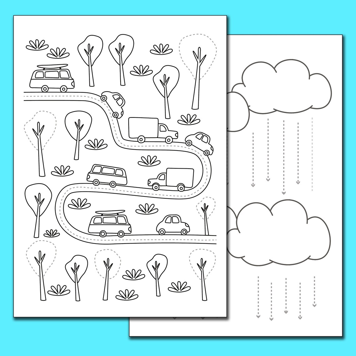 Pencil Control for Preschool, Tracing and Coloring Book, Fine Motor