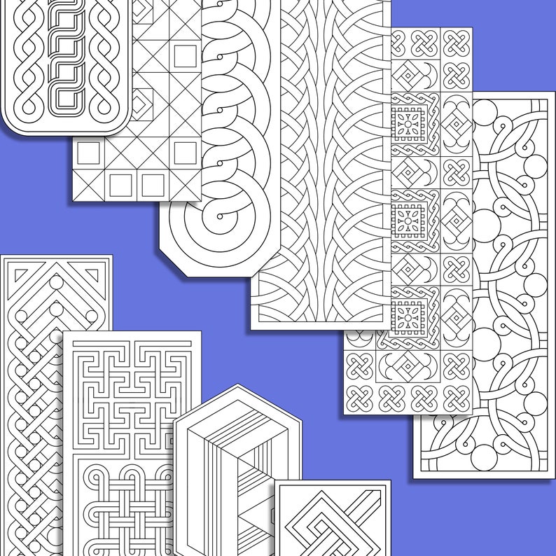 Coloring Book 50 BOOKMARKS Instant download Commercial Use ...