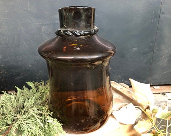 Hand Blown Glass, Glass Jar,Vintage Glass Vase