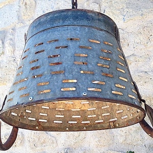 Metal Lighting, Basket Pendant Lighting,Rustic Lighting,Light Fixture,Metal Industrial Lighting