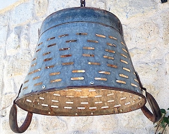 Metal Lighting, Basket Pendant Lighting,Rustic Lighting,Light Fixture,Metal Industrial Lighting