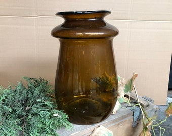 Hand Blown Glass, Glass Jar,Vintage Glass Vase