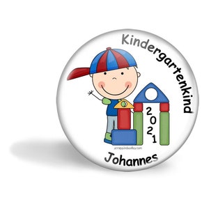 Button / Magnet / Taschenspiegel / Flaschenöffner 59mm - KINDERGARTENKIND