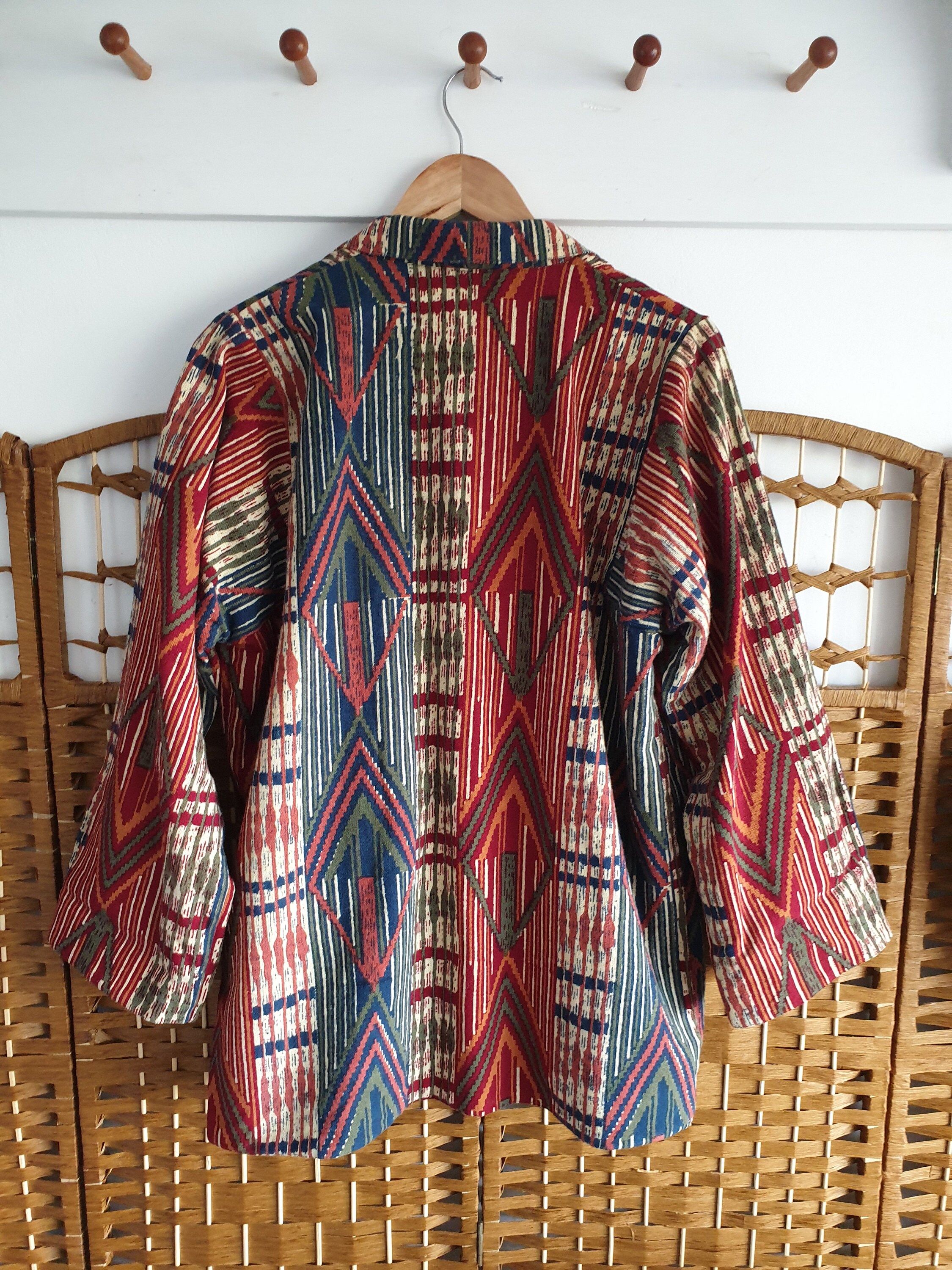 BEAUTIFUL Vintage Anokhi Indian Woven Cotton Jacket Hand BEAUTIFUL Vintage Anokhi Indian Woven Cotton Jacket Hand