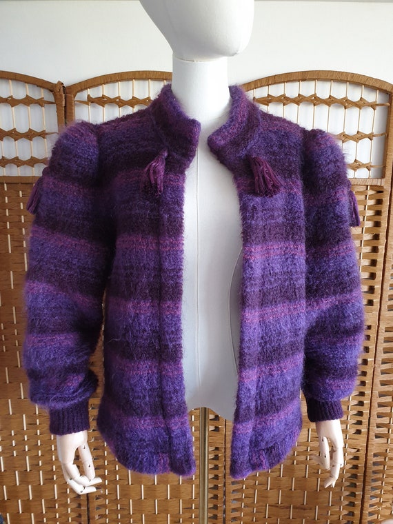 1980s German Escada mohair cardigan ~ wool sweate… - image 2