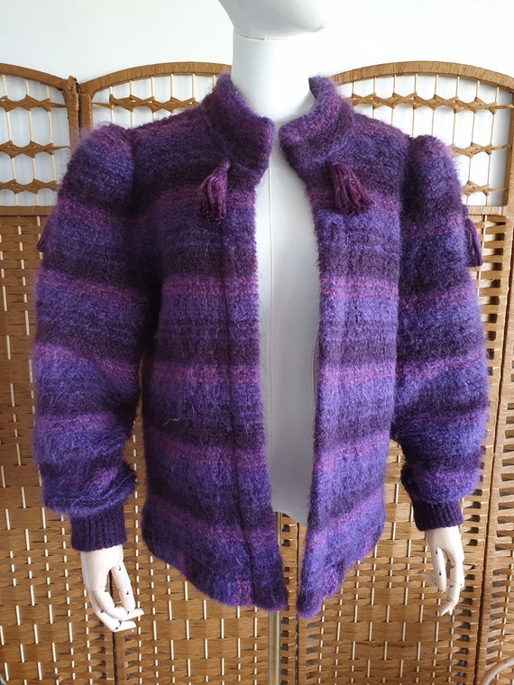 1980s German Escada mohair cardigan ~ wool sweate… - image 4