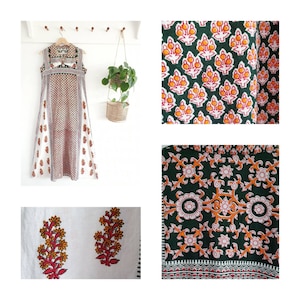Vintage Indian Cotton Dress ~ Festival dress ~ Folk boho hippy Maxi Dress dress S  Uk 8 10  12  US 4  6  8 70s 60s Indian batik