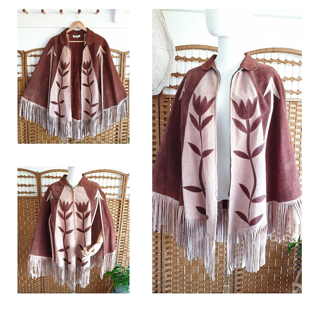 2024年冬【法人向けお歳暮】 Mexican suede poncho - Etsy 日本 ジャケット・アウター