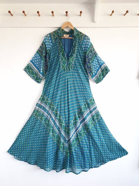 1970s Ayesha Davar Tie-Up dress
