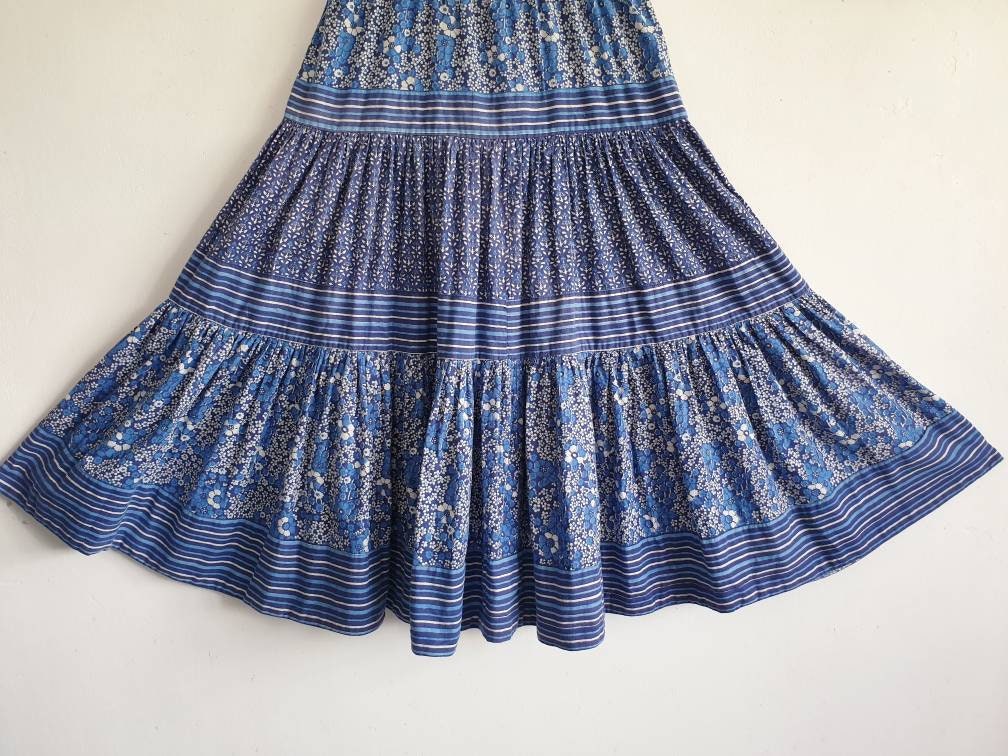 RITU KUMAR for Monsoon 1970s Block Print Indian Cotton Dress - Etsy UK