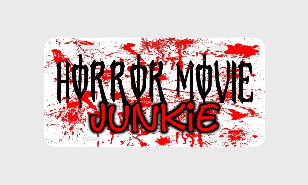 Blood Spatter Horror Movie Junkie Personalized License Plate - Etsy