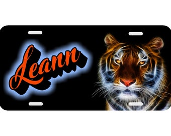 Tiger Any Name Personalized Novelty Car License Plate