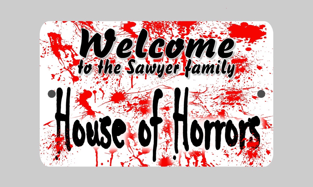 Halloween Blood Spatter House of Horrors Background Welcome Door Room