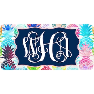 Pineapples License Plate Personalized Monogrammed Auto Car Tag