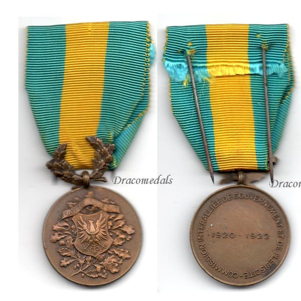 FRance Military Medal Upper Silesia Service Commemorative Decoration French 1920 1922 Award post WW1 WWI 1914 1918