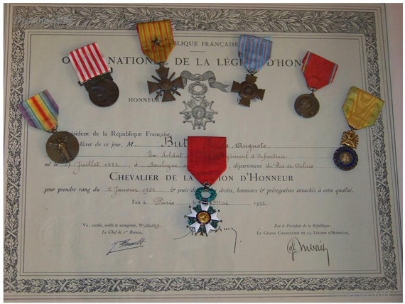 Frankreich Ww1 6 Militarische Medaillen Ritter Orden Legion Etsy