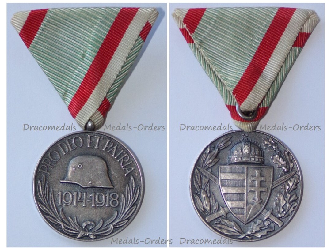 Hungary WW1 Medal 1914 1918 Pro DEO Et PATRIA Austrian Etsy