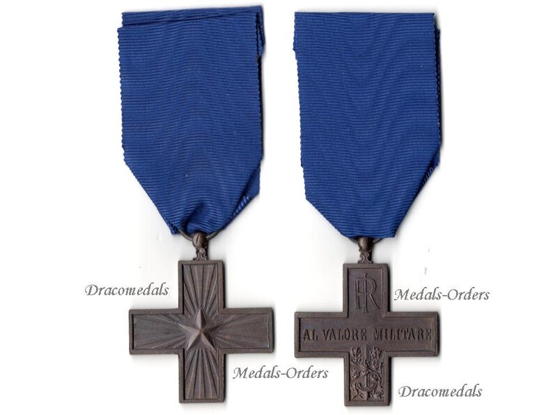 Italy Cross Military Valor 1945 1949 Medal Decoration War Merit Italian Kingdom Award Fascism Moussolini 1939 1945 Wwii Republic - 