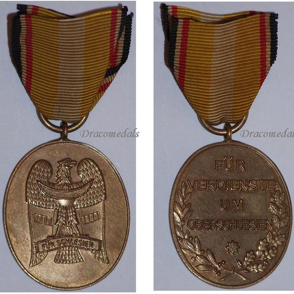 Germany WW1 Military Medal Freikorps Upper Silesia Service 1921 Commemorative Service Decoration Award German