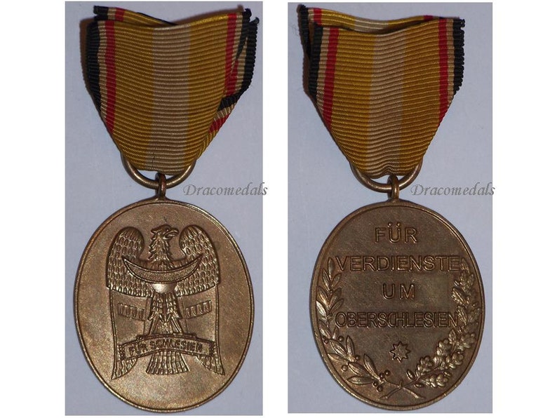 Germany WW1 Military Medal Freikorps Upper Silesia Service 1921 Commemorative Service Decoration Award German image 1