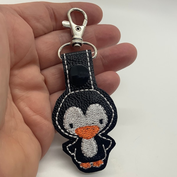 Fun Penguin Keychain, Key FOB, Luggage Tag, Zipper Pull. Makes an adorable gift for Penguin lovers.