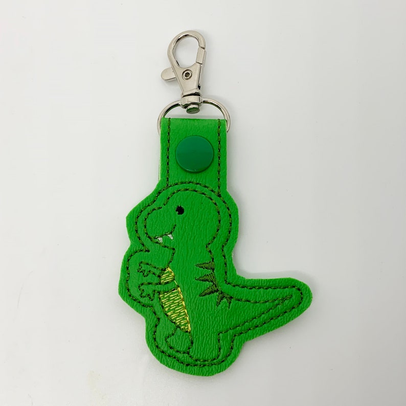 Tyrannosaurus Rex Dinosaur Keychain Trex Key Fob Green Etsy