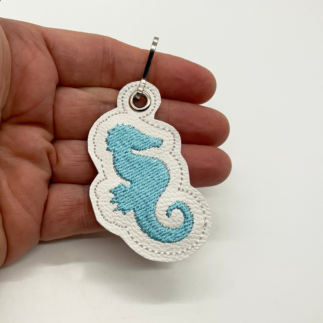 Blue Seahorse Zipper Pull Seahorse Charm Seahorse Accessory Etsy