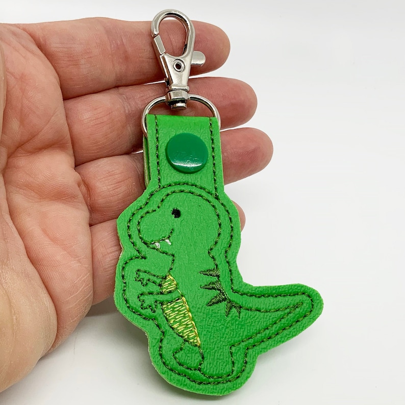 Tyrannosaurus Rex Dinosaur Keychain Trex Key Fob Green Etsy