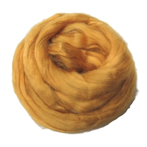 Viscose Fiber for felting ,spinning, paper making and art batts . color: Honey