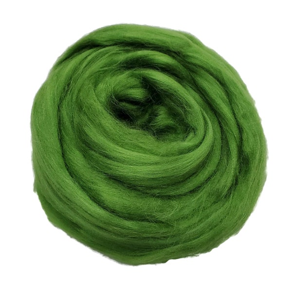 Viscose Fiber for felting ,spinning, paper making and art batts . color: Leaf