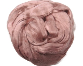 1 oz (28g) Mulberry Silk roving AA,  color: Shell