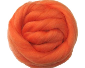 SALE! 21.5mic Merino Wool Roving , Color: Apricot