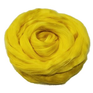 Viscose Fiber for felting ,spinning, paper making and art batts . color: Sun