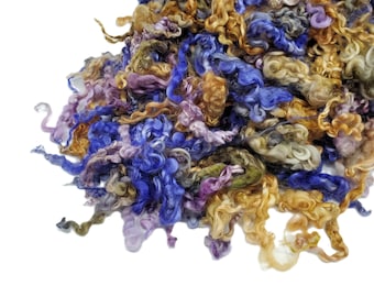 1oz,  Prime  Lincoln lamb wool lock , 4 inch,  hand-dyed  ADF-56