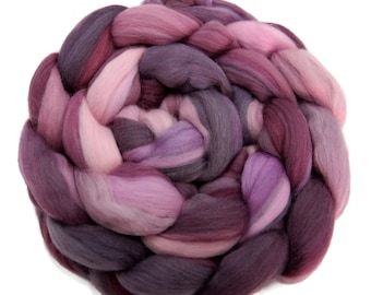 Mechón de lana merino superfino de 19 micras y 4 oz, Colección Tempera (Lirios)