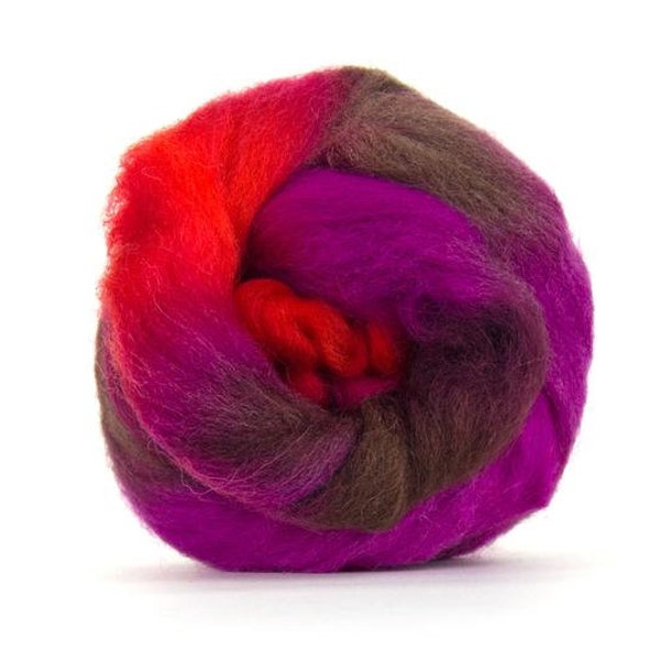 Ausverkauf! Raum gefärbt Wolle Roving, Farbe: Saturn