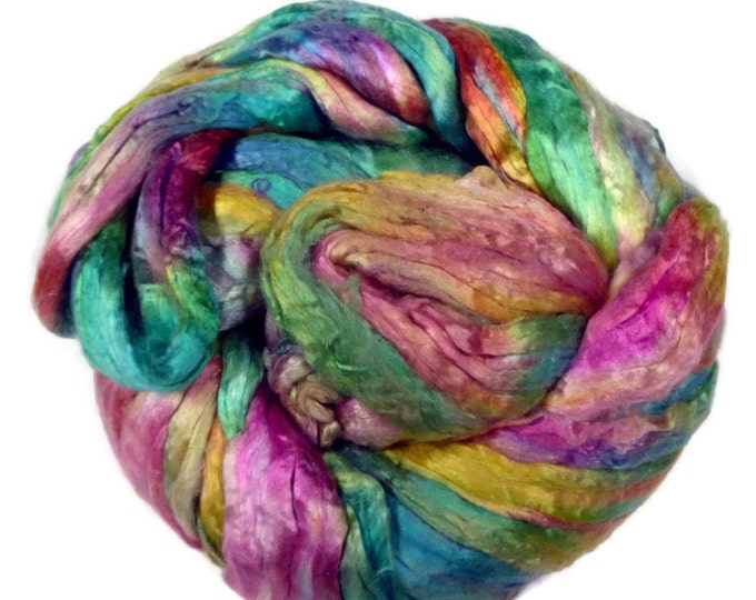 Mulberry Silk Roving Hand Dyed in Tones of Pastels - Etsy