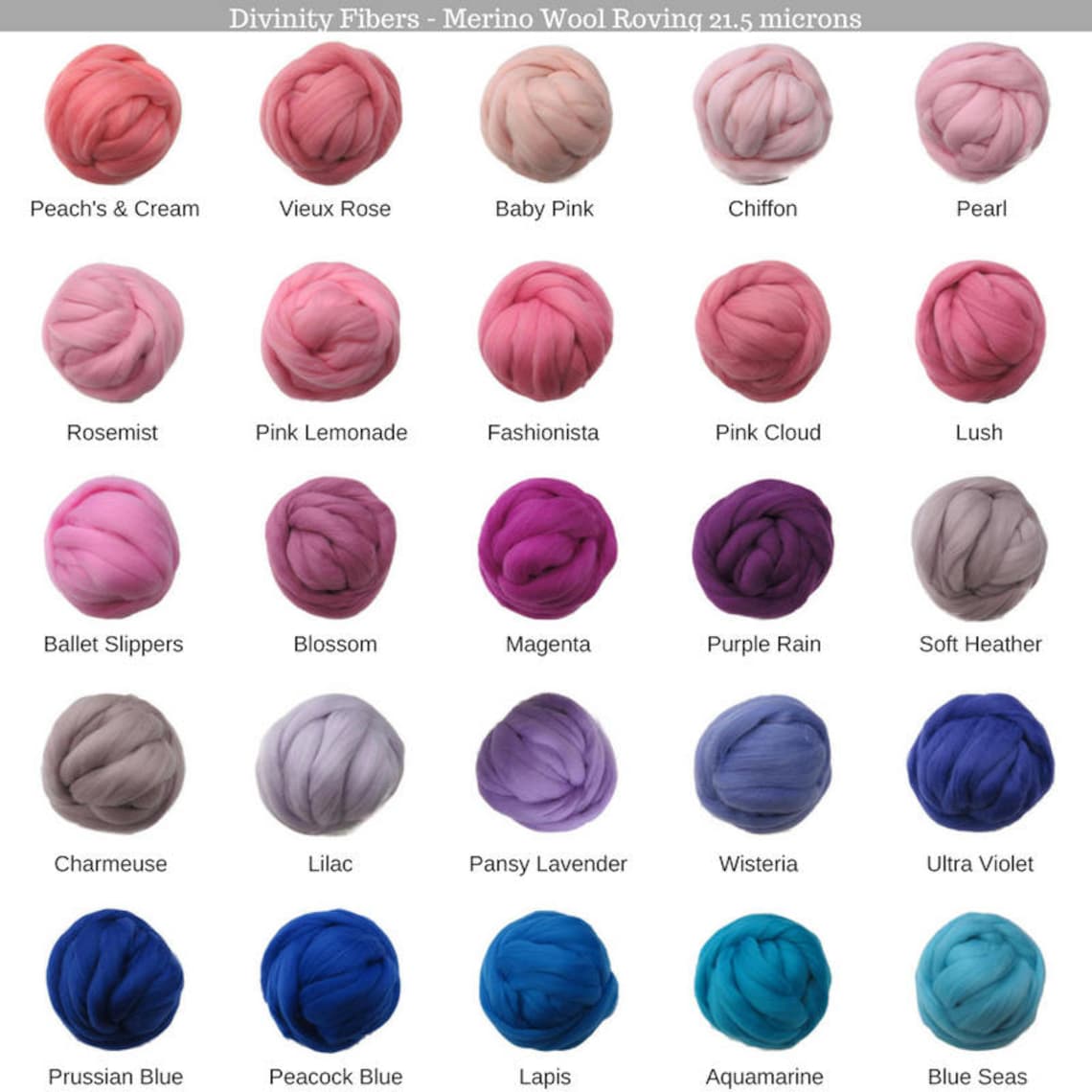SALE! Superfine Merino 64s Wool Roving , Color: Pearl ( Very Light Gray ...